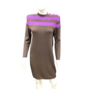 VTG St. John Sportswear Women’s Dress Size S 2 Tone Fine Knit Long Sleeve